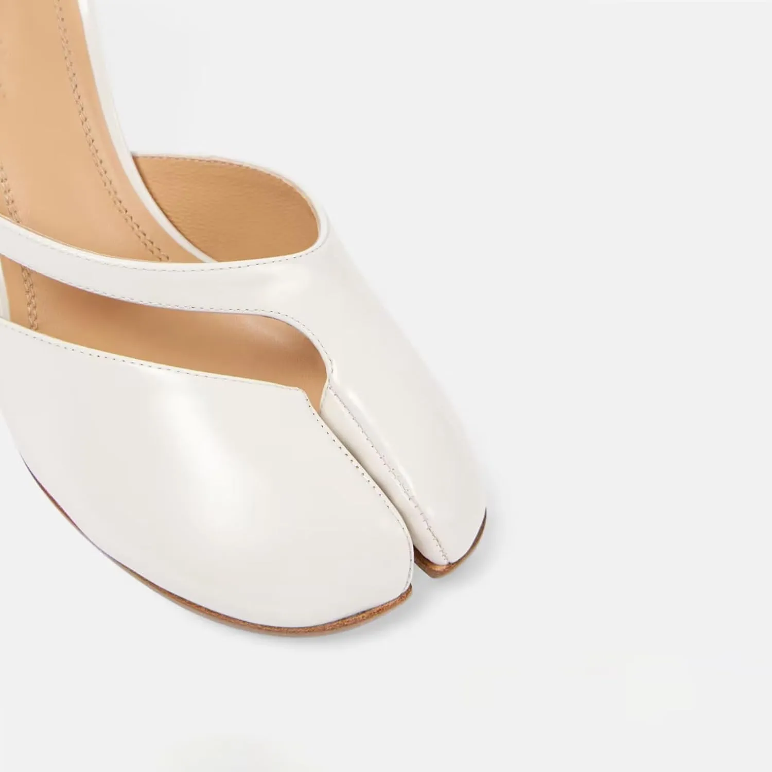 Agodor Women's Chunky Block High Heels Split Toe Pumps Ankle Strap Slingback Heels Tabi Shoes Comfort Dress Heeled Sandals