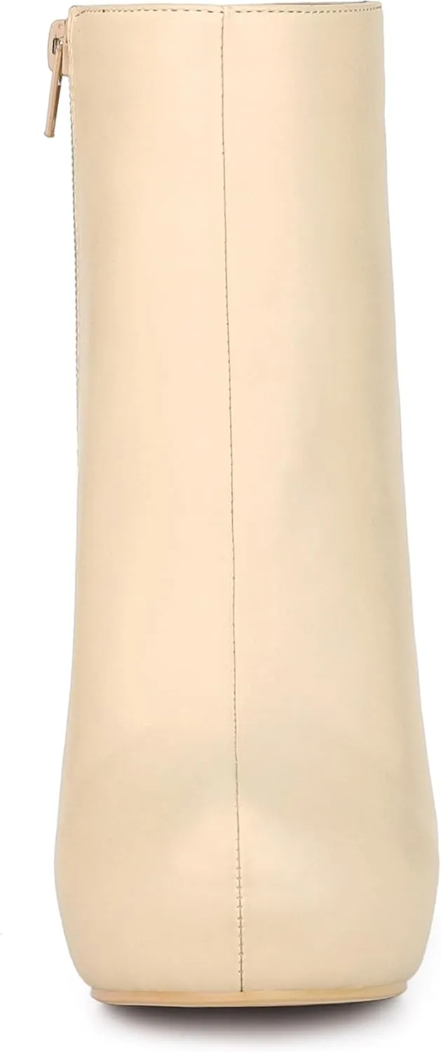 Allegra K Women's Platform Chunky Heel Ankle Boots