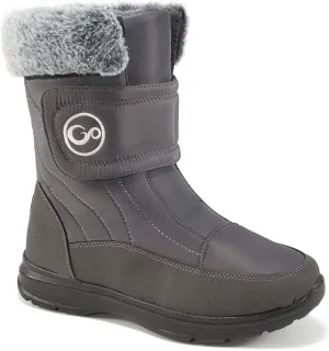 Almusen Snow Boots for Womens Winter Shoes: Warm Fur Lining Mid Calf Boots Women Anti Slip Waterproof Hook Loop Comfortable Outdoor Boot