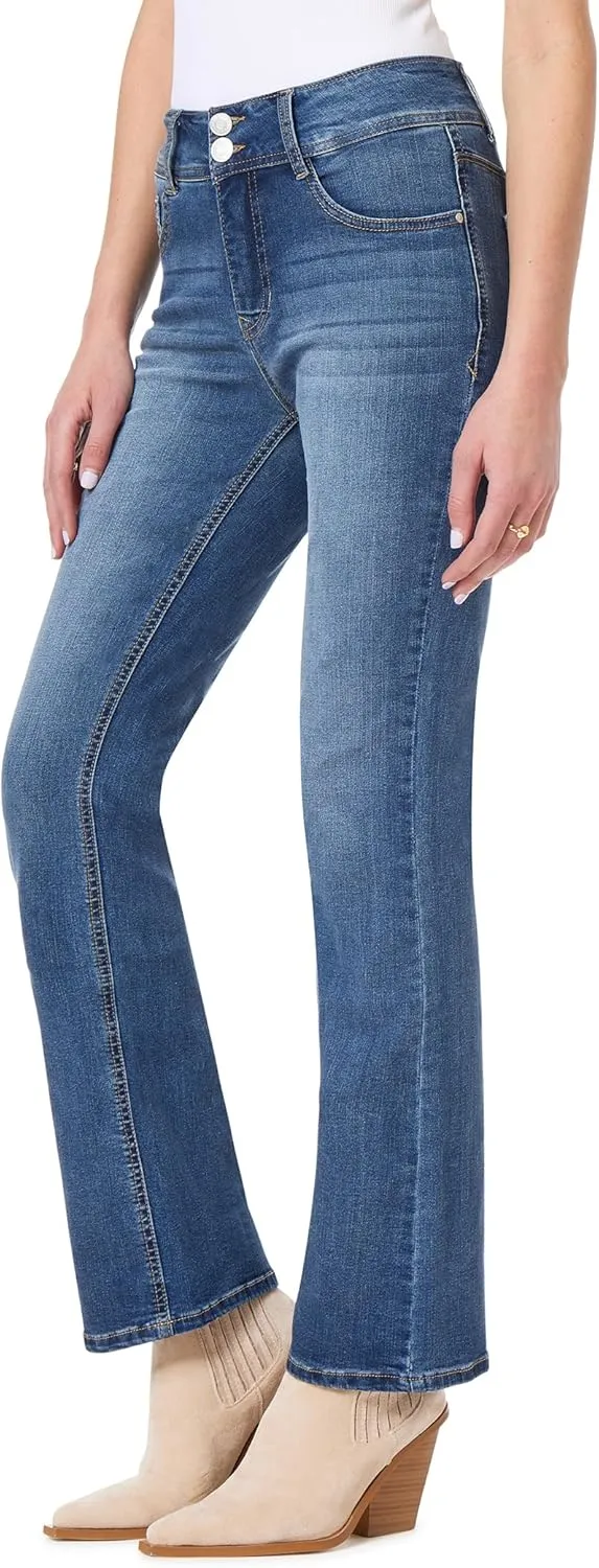Angels Forever Young Women's Curvy Bootcut Mid-Rise Jeans (Standard and Plus)