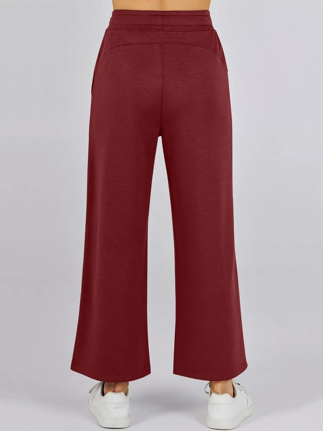 ANRABESS Women 2 Piece Outfits Summer Lounge Sets Mock Neck Top Wide Leg Pants Casual Fashion Tracksuit 2025 Travel Clothes