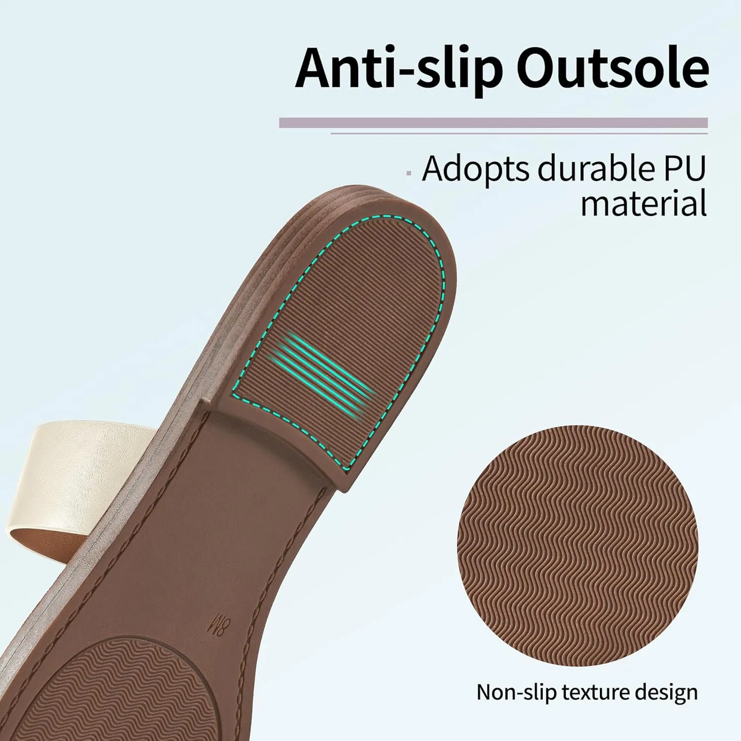 Aomigoct Flat Sandals Women Summer: Comfortable Beach Dressy Sandal for Women - Casual Walking Ladies Fashion Shoes