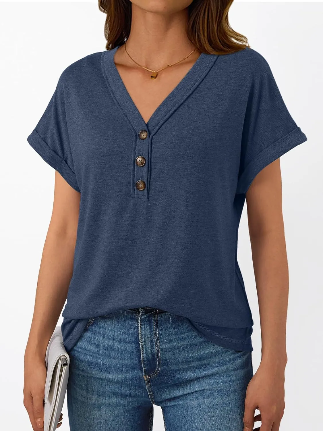 AUTOMET Short Sleeve V Neck T Shirts Womens Cap Sleeve Summer Casual Dressy Tops