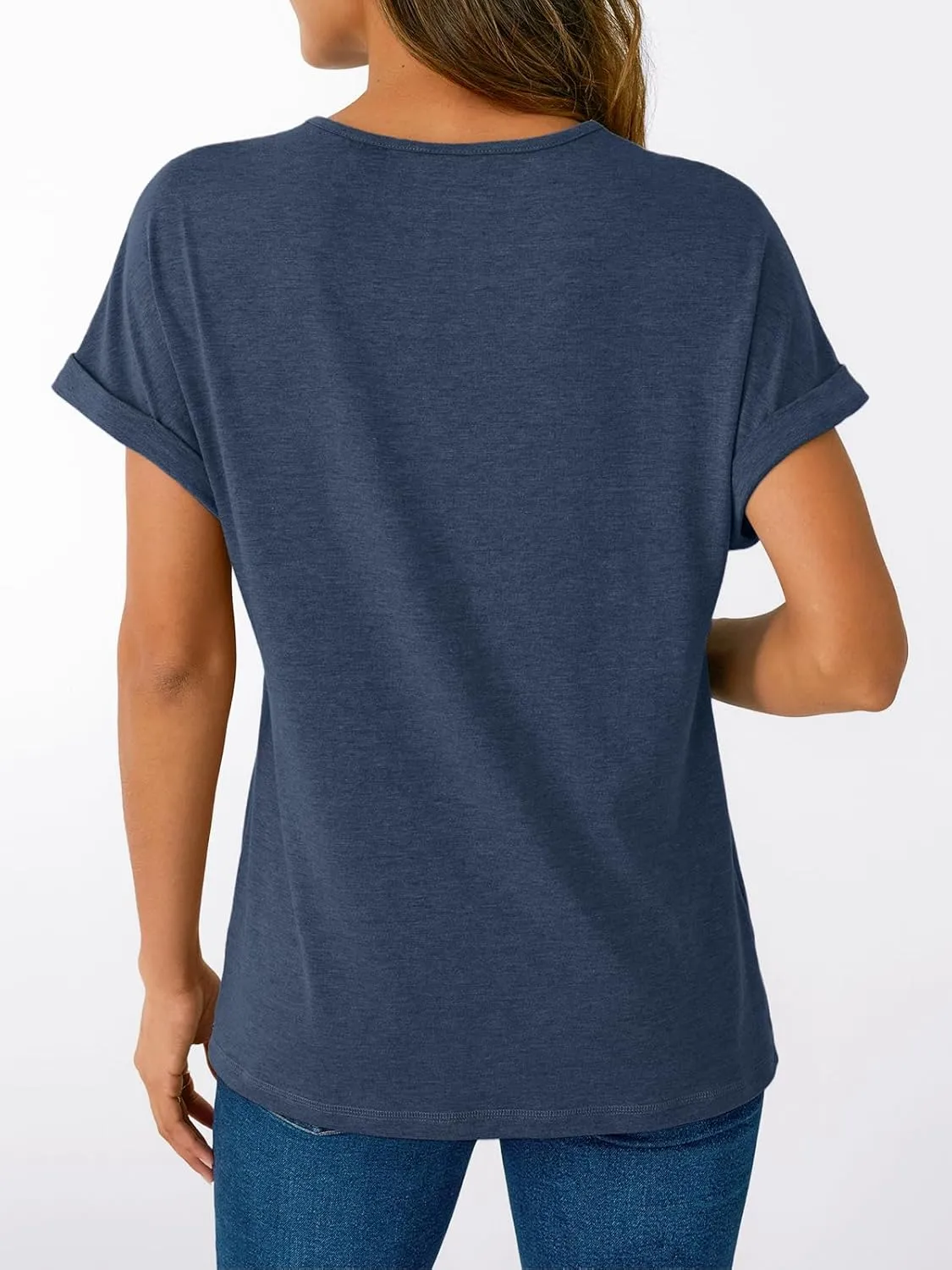 AUTOMET Short Sleeve V Neck T Shirts Womens Cap Sleeve Summer Casual Dressy Tops
