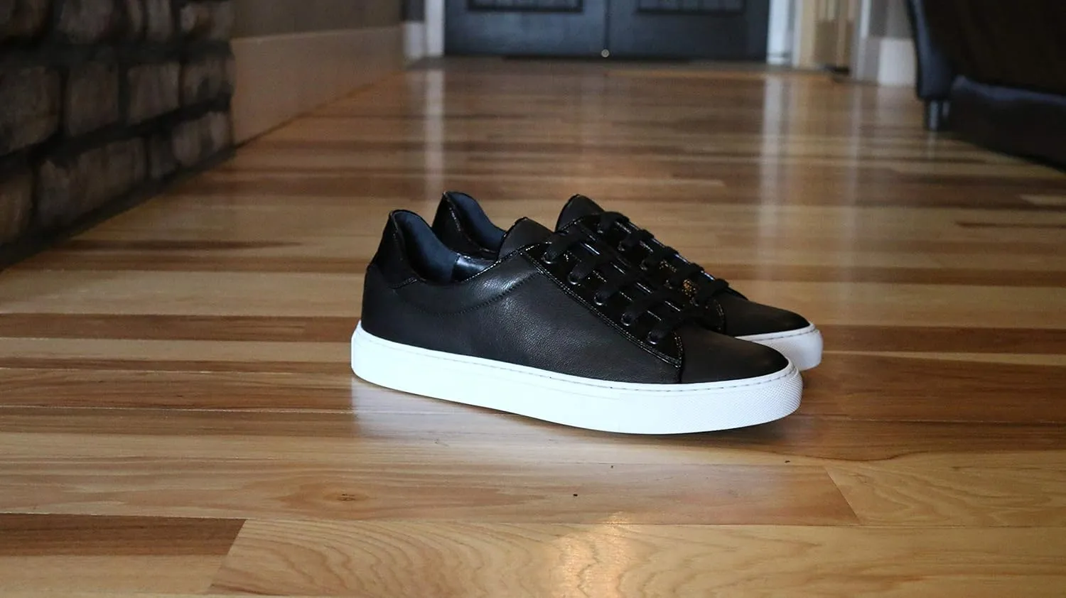 AVIMA Men's Il Capitano Italian Leather Luxury Sneakers - Nero - Xmas, Birthday Gifts