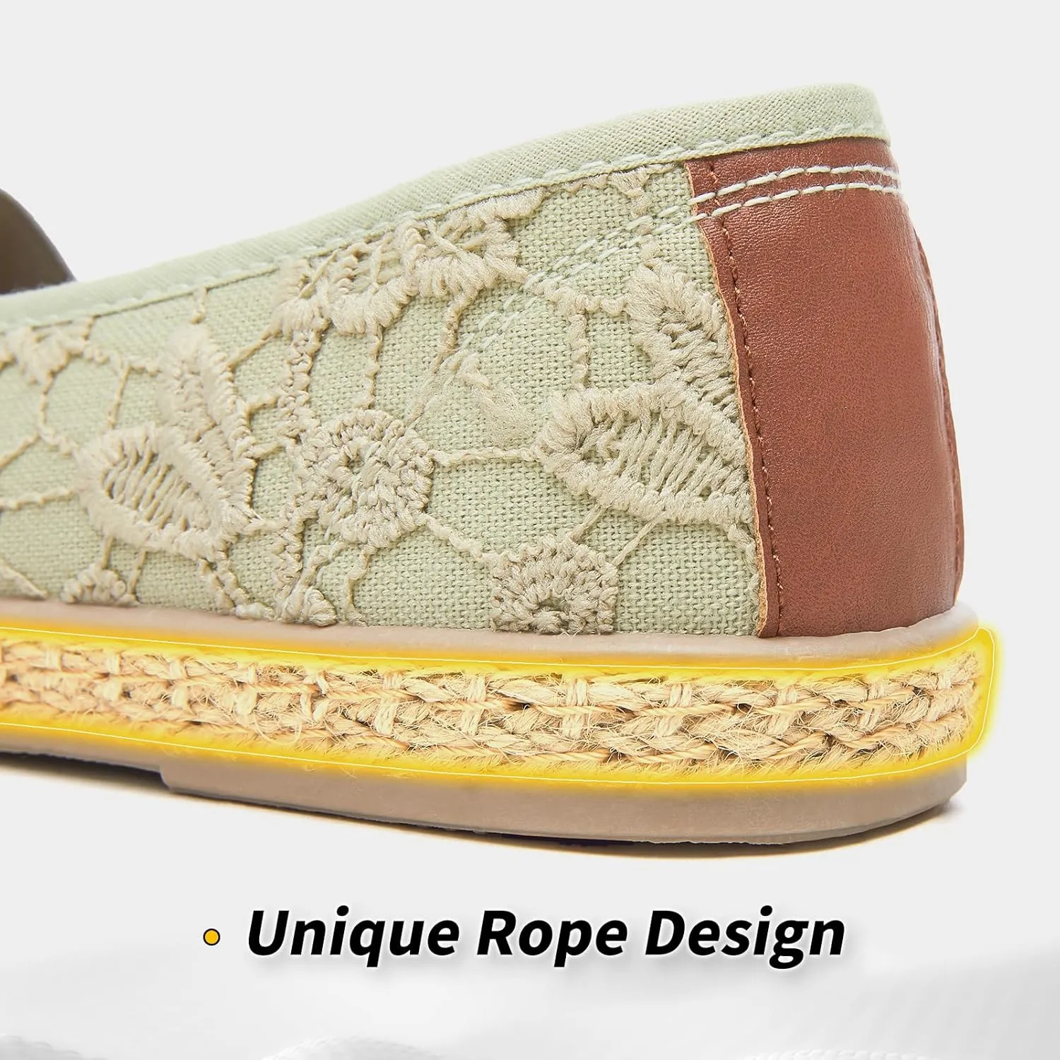 BABUDOG Women's Black Flats with Flower Embroideried,White Lace Ballet Flats,Comfortable Dress Flats
