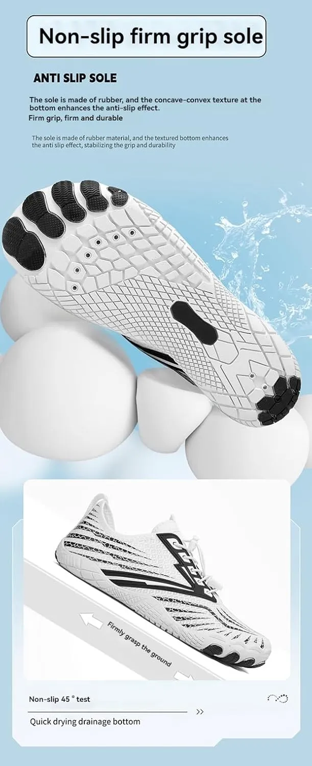 Barefoot Shoes Women Men Non Slip Wide Toe Box Waterproof Running Sneakers Athletic Workout Couple Shoe Hiking Travel Fishing Grounded Footwear Unisex Outdoor Casual Zero Drop Sneaker