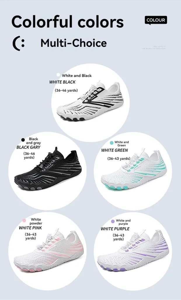 Barefoot Shoes Women Men Non Slip Wide Toe Box Waterproof Running Sneakers Athletic Workout Couple Shoe Hiking Travel Fishing Grounded Footwear Unisex Outdoor Casual Zero Drop Sneaker