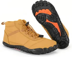 Bareway Winter Barefoot Shoes Mens Womens Minimalist Snow Barefoot Boots Waterproof Fur Lining Hiking Boots