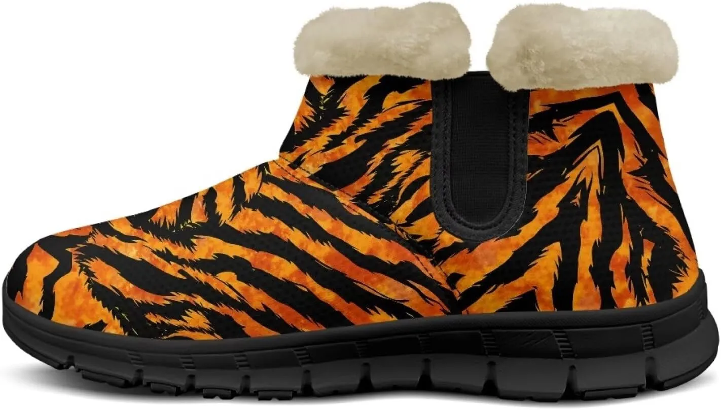 Binienty Winter Snow Boots for Women Fuzzy Warm Mid Calf Booties Travel Outdoor