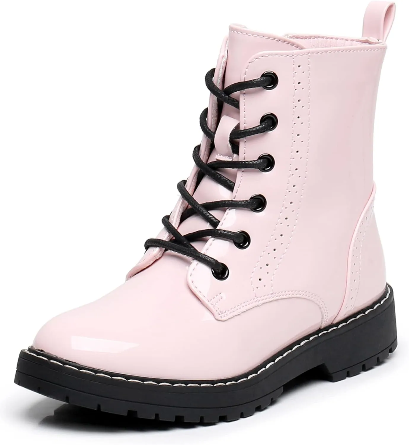 Blikcon Kids Girls Combat Ankle Boots Lace up Inner Zipper Fashion Booties (Little Kid/Big Kid)…