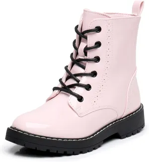 Blikcon Kids Girls Combat Ankle Boots Lace up Inner Zipper Fashion Booties (Little Kid/Big Kid)…
