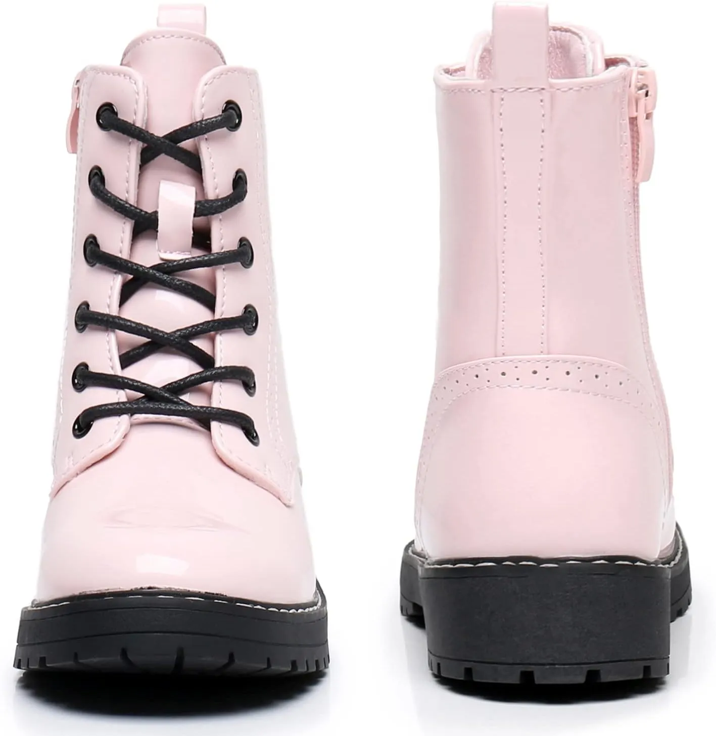 Blikcon Kids Girls Combat Ankle Boots Lace up Inner Zipper Fashion Booties (Little Kid/Big Kid)…