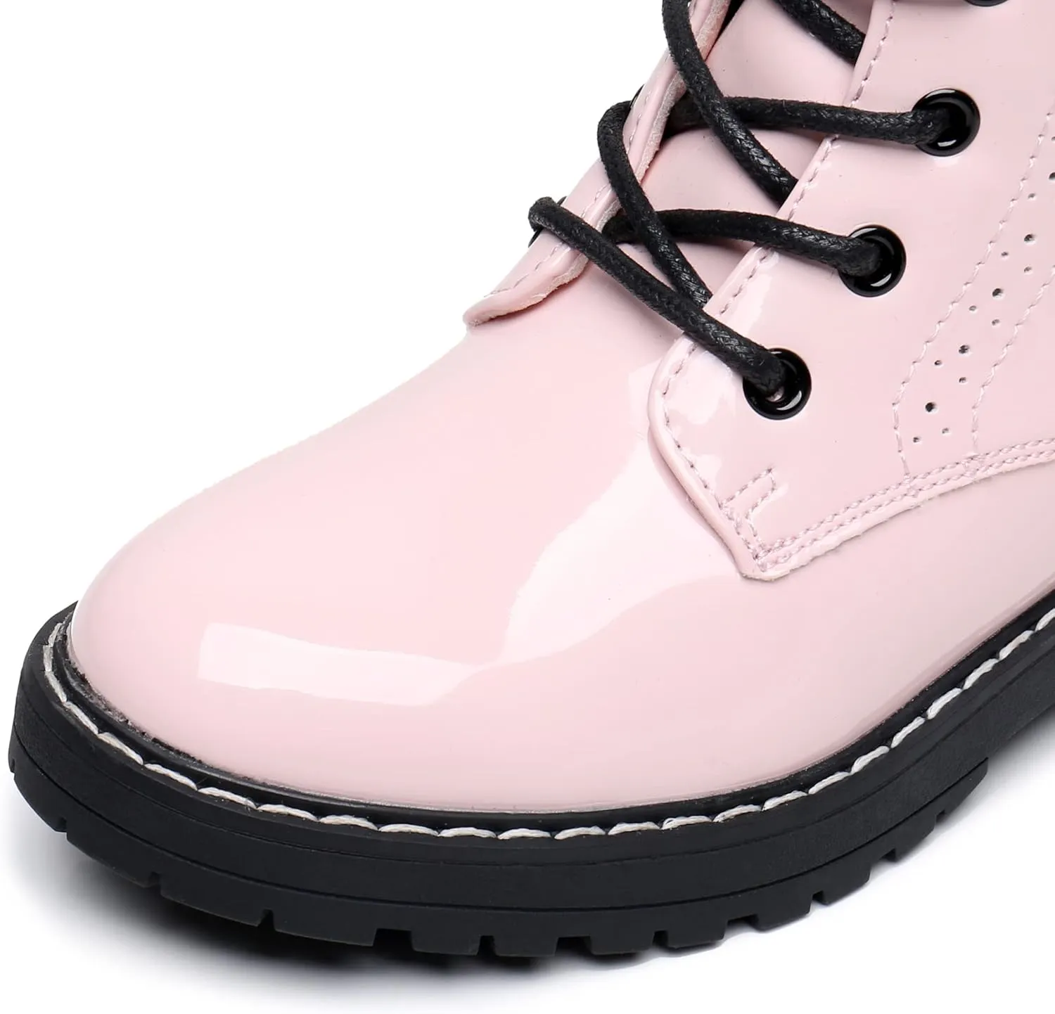Blikcon Kids Girls Combat Ankle Boots Lace up Inner Zipper Fashion Booties (Little Kid/Big Kid)…