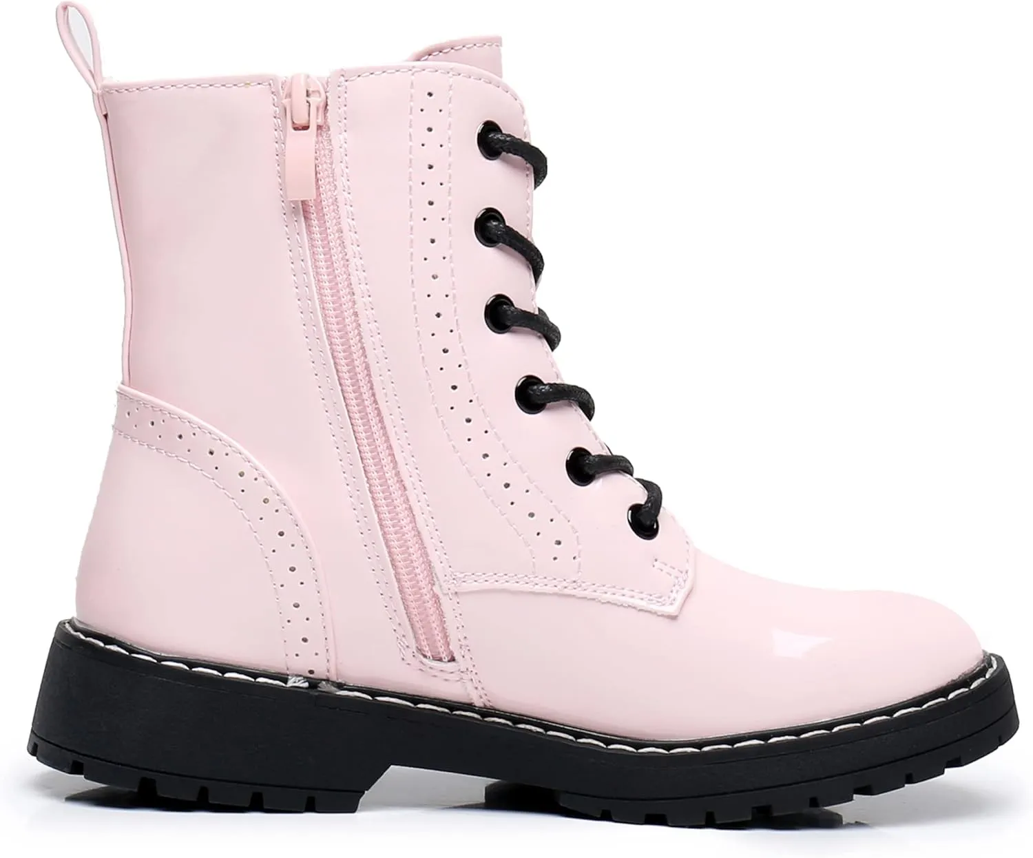 Blikcon Kids Girls Combat Ankle Boots Lace up Inner Zipper Fashion Booties (Little Kid/Big Kid)…