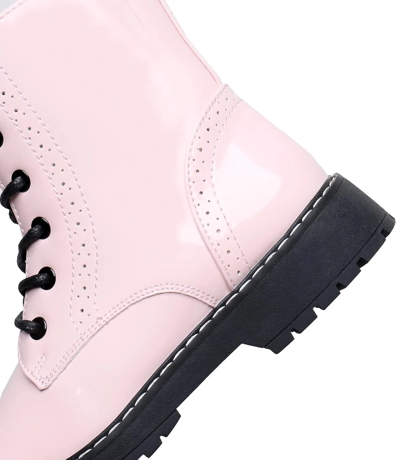 Blikcon Kids Girls Combat Ankle Boots Lace up Inner Zipper Fashion Booties (Little Kid/Big Kid)…