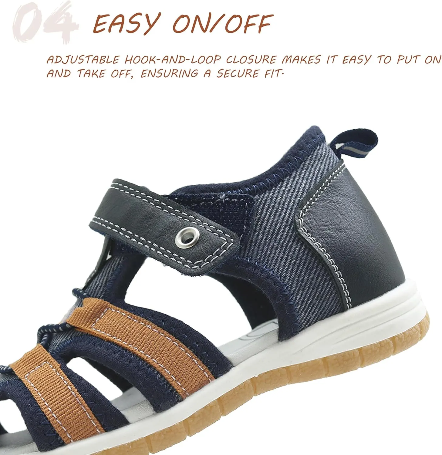 Boys Girls Sandals, Toddler Little Kids Closed Toe Fisherman Summer Sandals