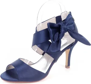 Bride's Elegant Wedding Heels - Peep Toe Mary Jane Satin Low Kitten Heel Pumps with Rhinestones & Zipper for Evening, Party, & Prom