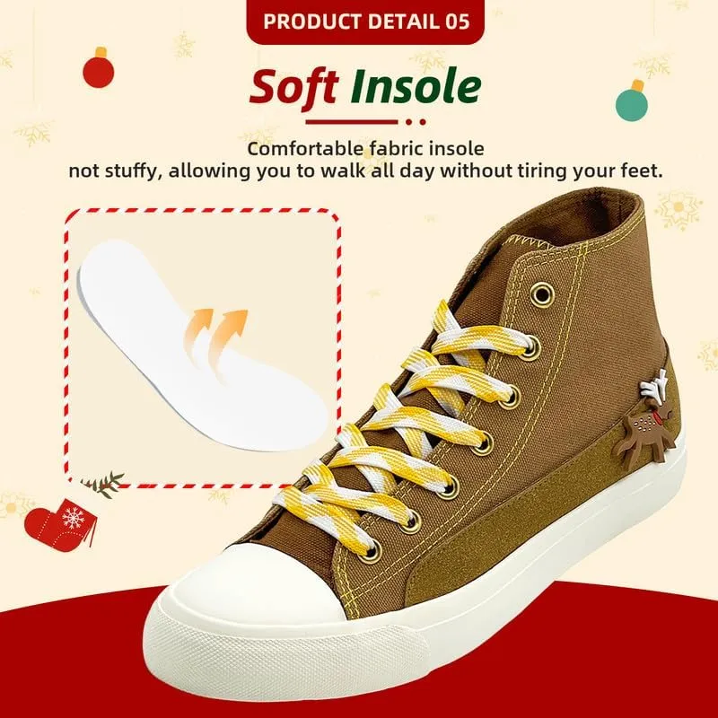 Canvas High Top Shoes for Women Men Fashion High Top Lace Up Sneakers Womens Mens Canvas Shoes Casual Tennis Walking Shoes Comfortable Breathable