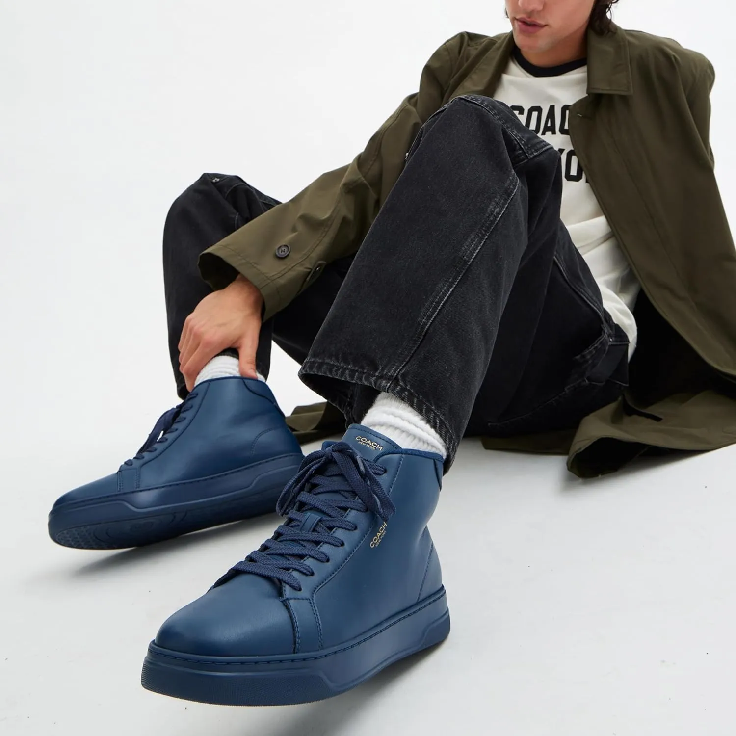 Coach Men's Line High Top Sneaker