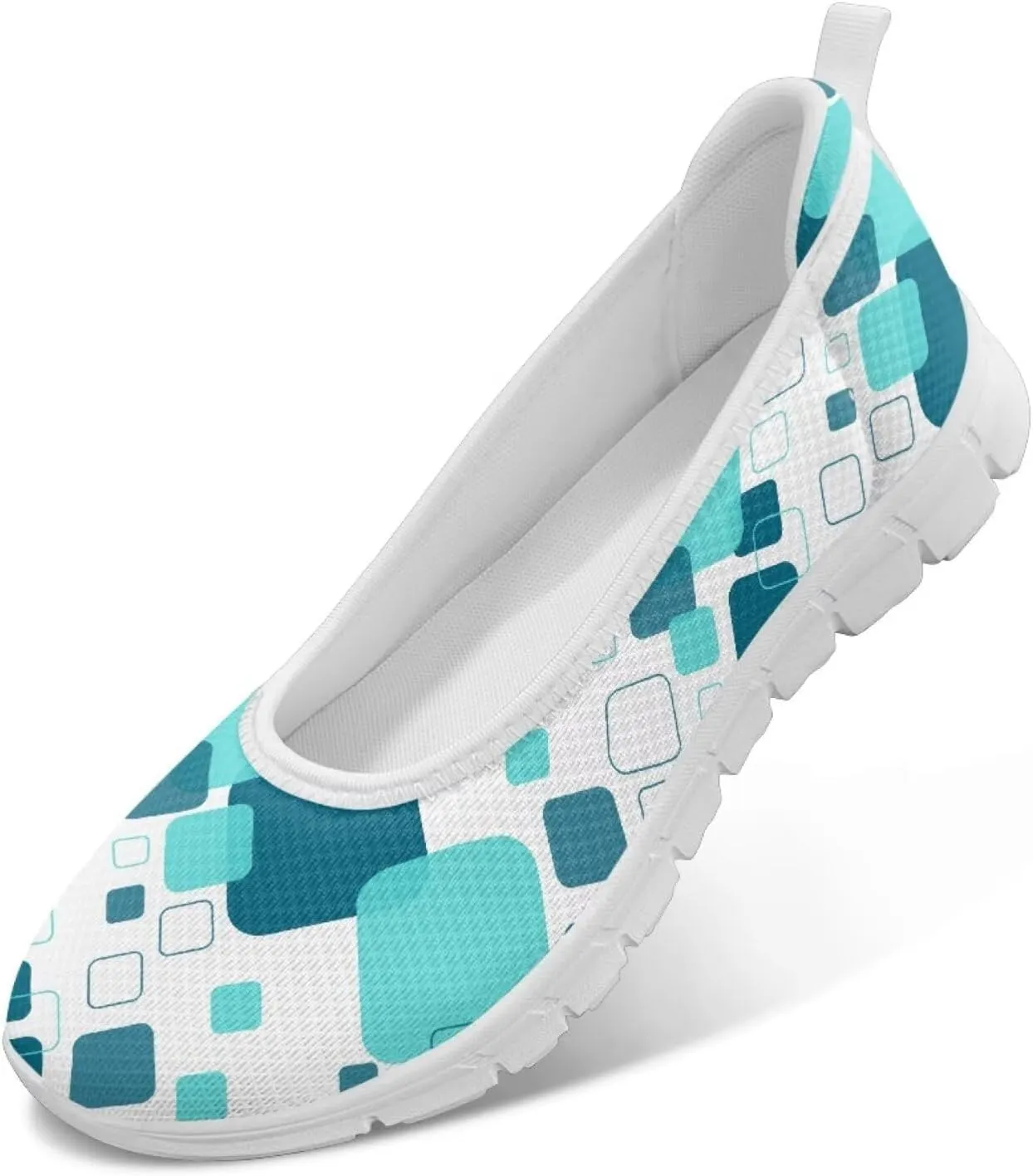 Coloranimal Loafers for Women Flat Shoes Walking Running Shoes Slip On Shoes Mesh Athletic Shoes Lightweight Womens Travel Shoes