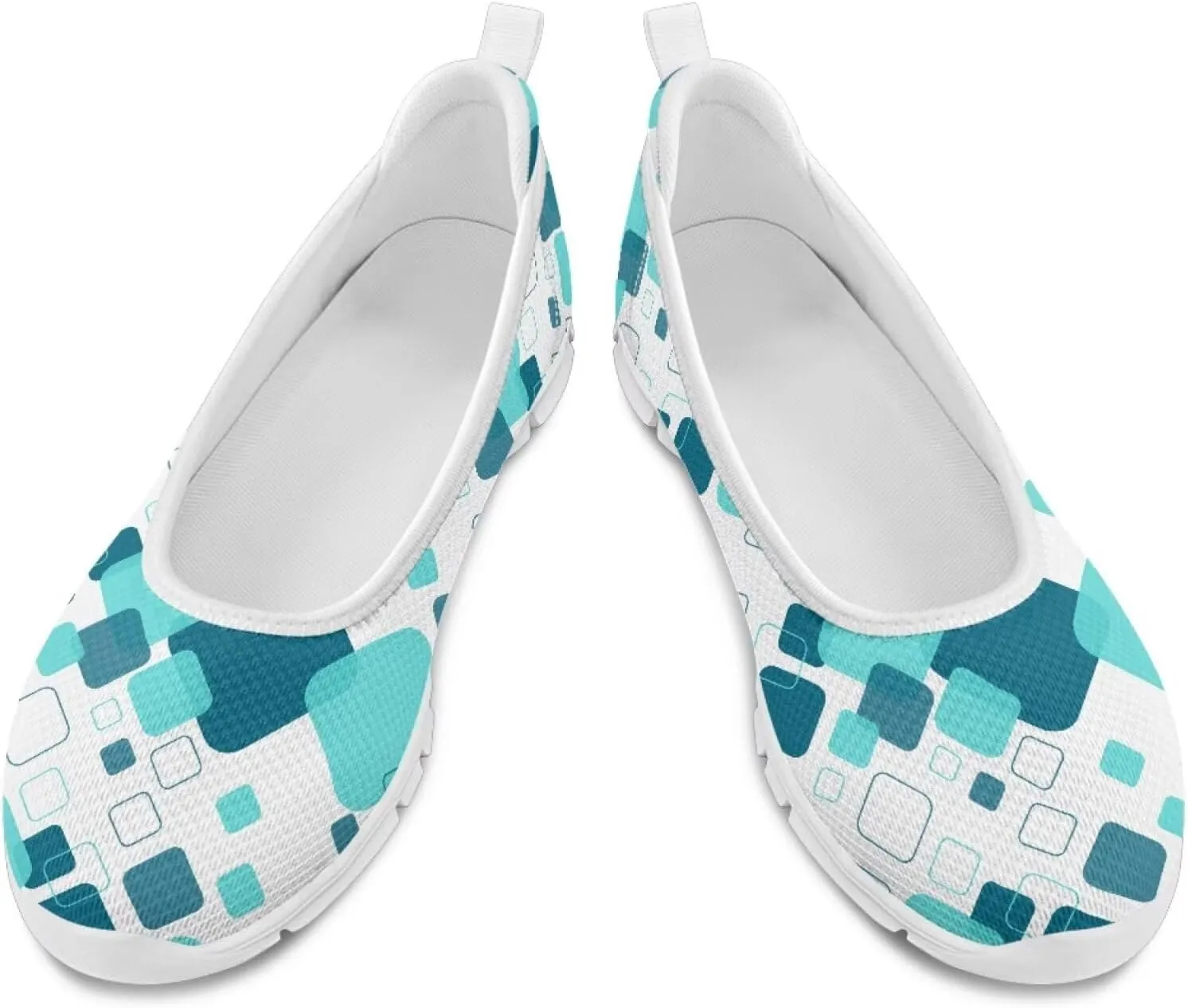 Coloranimal Loafers for Women Flat Shoes Walking Running Shoes Slip On Shoes Mesh Athletic Shoes Lightweight Womens Travel Shoes