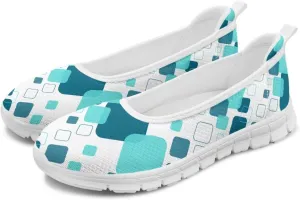 Coloranimal Loafers for Women Flat Shoes Walking Running Shoes Slip On Shoes Mesh Athletic Shoes Lightweight Womens Travel Shoes