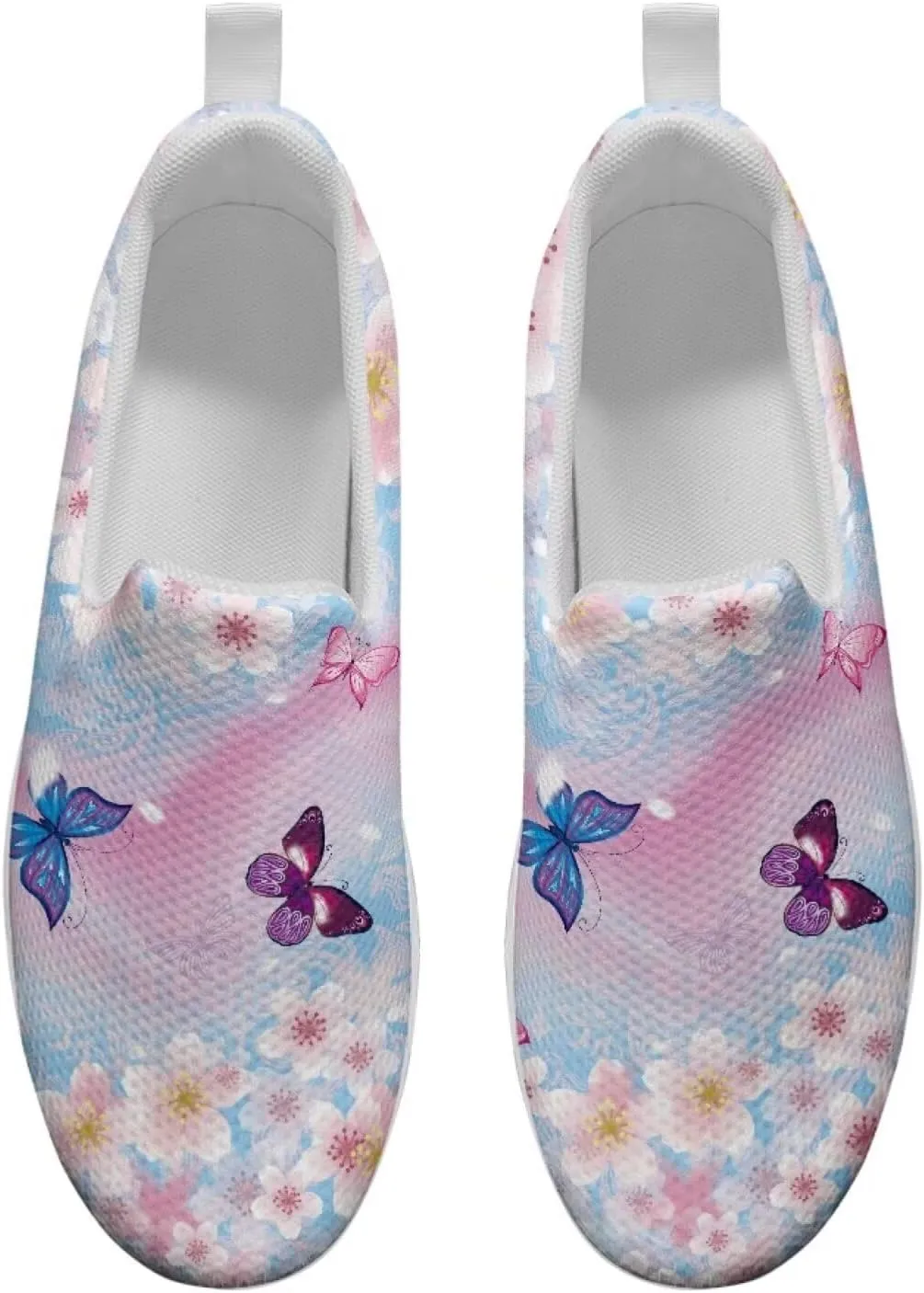 Coloranimal Platform Sneakers for Women Fashion Platform Loafers Slip On Shoes Womens Loafers High Top Athletic Sneakers Non Slip Ladies Jogging Shoes