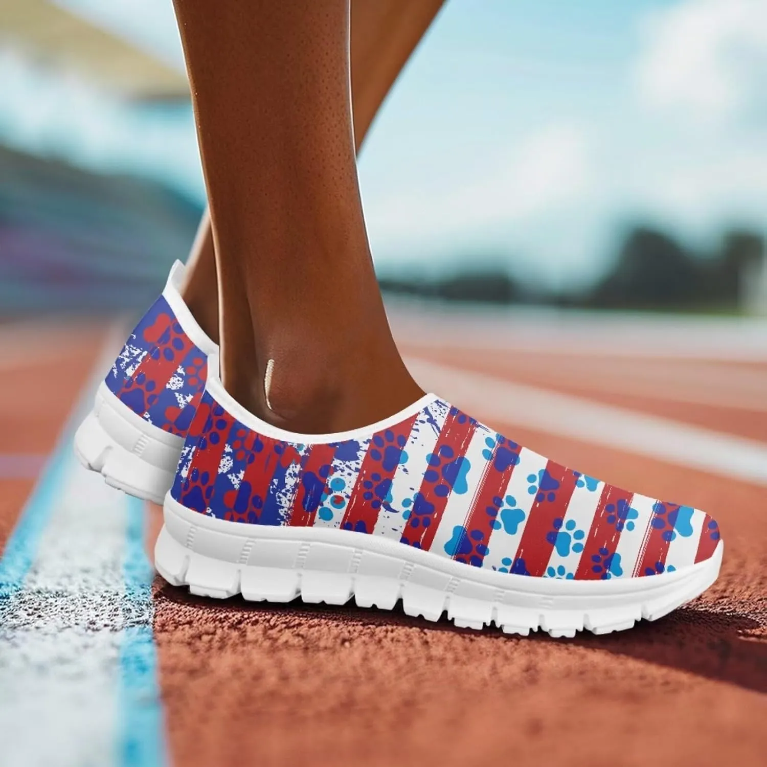 Coloranimal Womens Flats Walking Shoes Loafers for Women Casual Women's Road Running Shoes Travel Shoes Anti Skid Mesh Sports Shoes