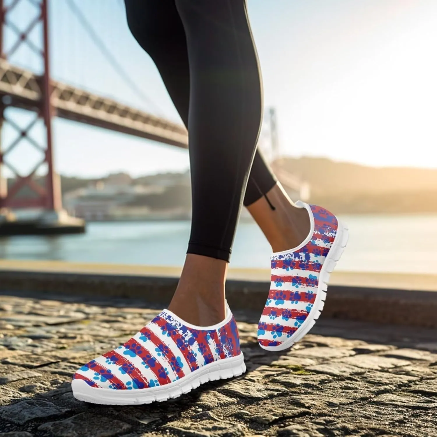 Coloranimal Womens Flats Walking Shoes Loafers for Women Casual Women's Road Running Shoes Travel Shoes Anti Skid Mesh Sports Shoes