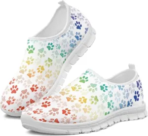 Coloranimal Womens Flats Walking Shoes Loafers for Women Casual Women's Road Running Shoes Travel Shoes Anti Skid Mesh Sports Shoes