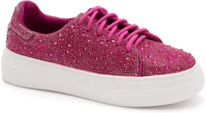 Corkys Footwear Hey Girl Women's Bedazzle Blue Ombre Fashion Sneake