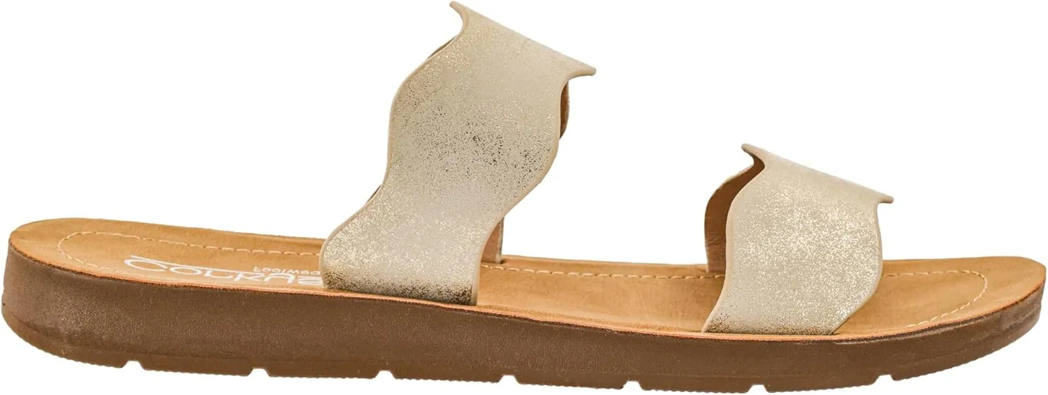 Corkys Footwear Women's Wishy Washy Two Strap Sandal – Trendy and Chic Strap Design, Comfortable, Lightweight, and Durable Summer Sandals for Versatile Fashion