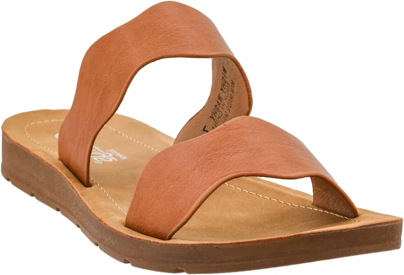 Corkys Footwear Women's Wishy Washy Two Strap Sandal – Trendy and Chic Strap Design, Comfortable, Lightweight, and Durable Summer Sandals for Versatile Fashion