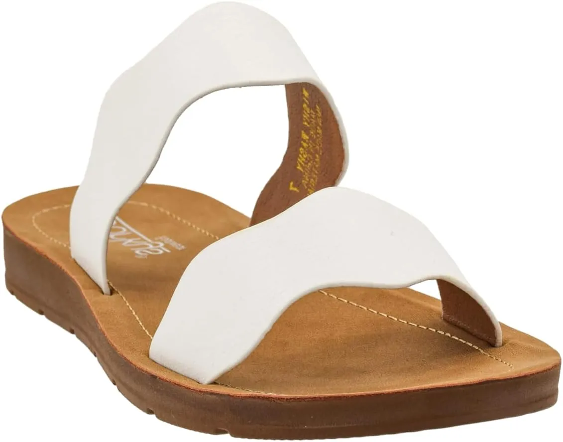 Corkys Footwear Women's Wishy Washy Two Strap Sandal – Trendy and Chic Strap Design, Comfortable, Lightweight, and Durable Summer Sandals for Versatile Fashion