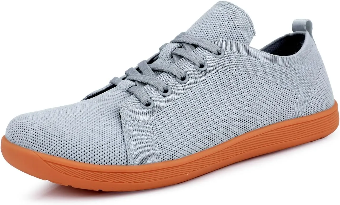 Couple Solid Color Wide Head Outdoor Barefoot Casual Shoes Breathable Comfortable Mens Sneaker Shoes with Arch Support