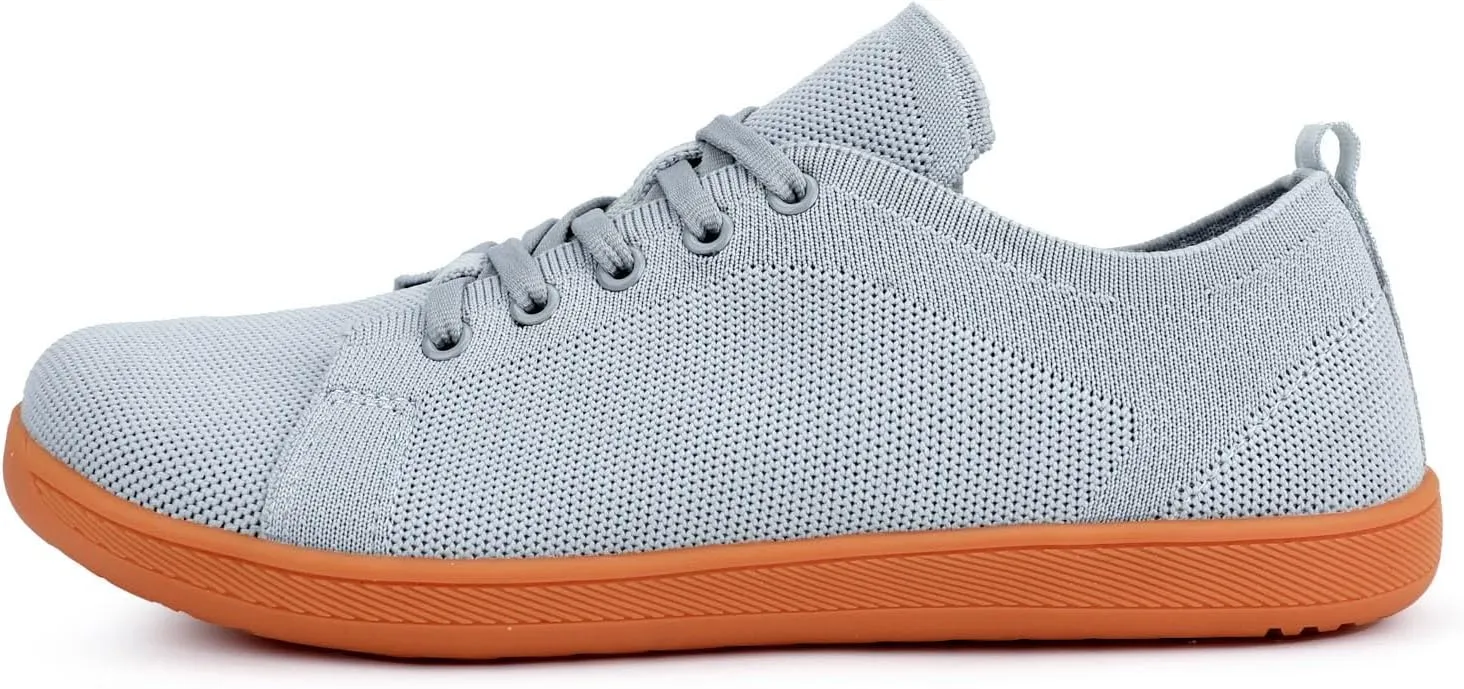 Couple Solid Color Wide Head Outdoor Barefoot Casual Shoes Breathable Comfortable Mens Sneaker Shoes with Arch Support