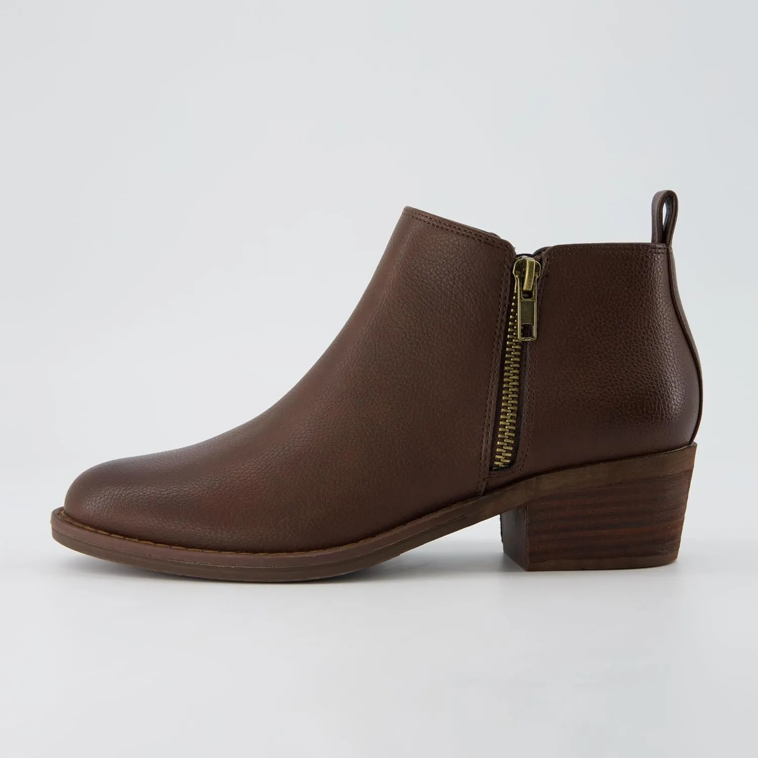 CUSHIONAIRE Taco Women’s Ankle Bootie – Low Heel Ankle Boots for Women with Memory Foam Comfort, Side Zipper, and Wide Widths Available
