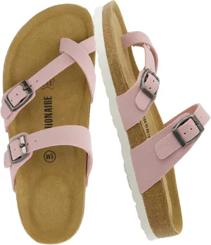 CUSHIONAIRE Women's Luna Cork Footbed Sandal With  Comfort