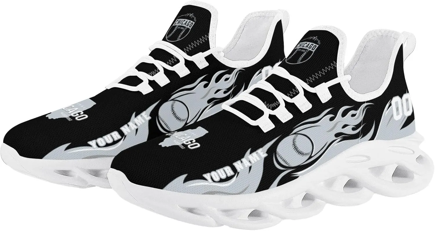 Custom Baseball Flex Control Sneakers Personalized Fan Men's Breathable Name Number Gift Workout Athletic Gym Slip-on Shoes