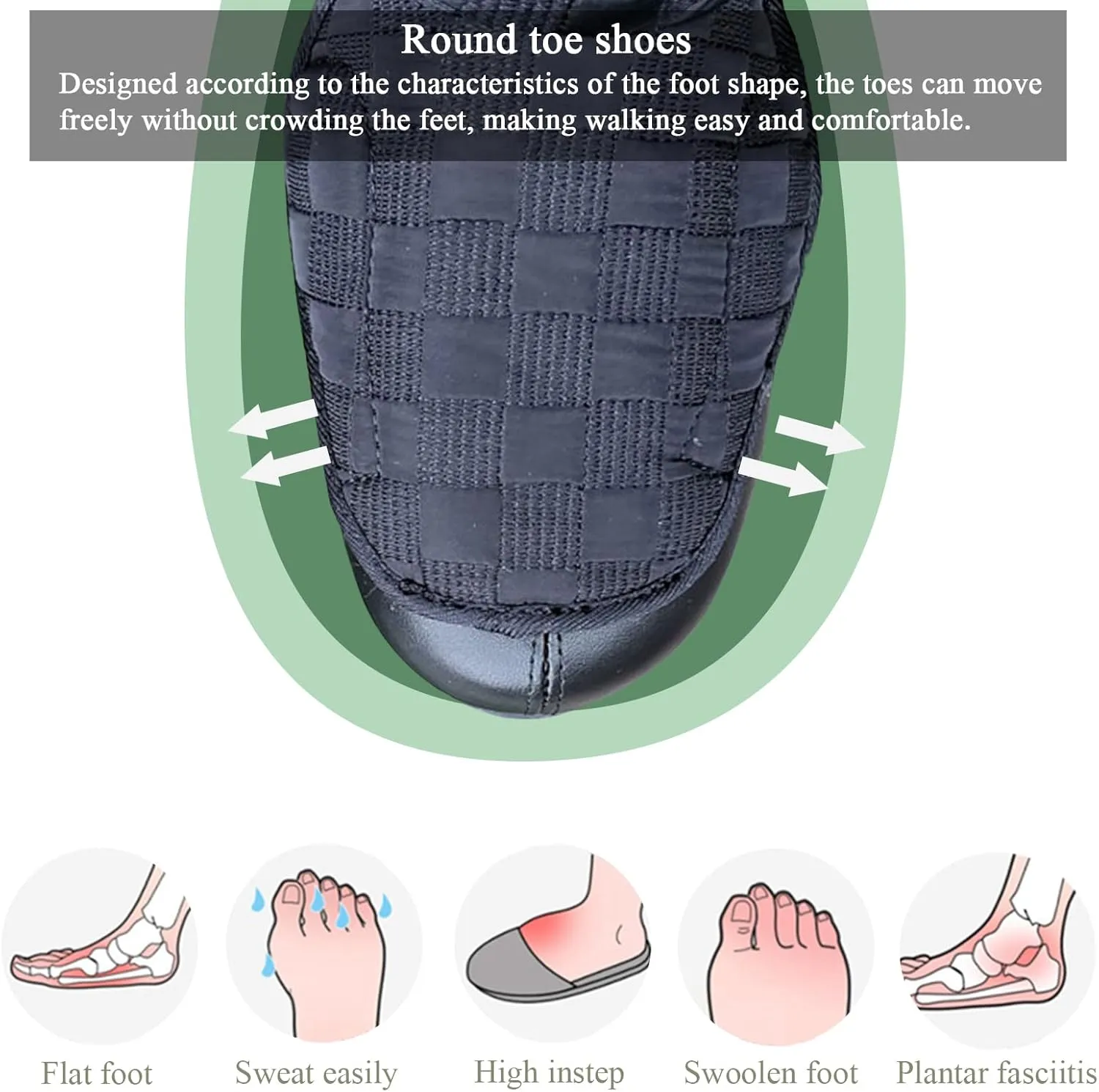 Diabetic Winter Boots for Men Women Extra Wide Slip on Adjustable Walking Shoes with Warm Comfortable Plush Lining Winter Boots for Edema Feet