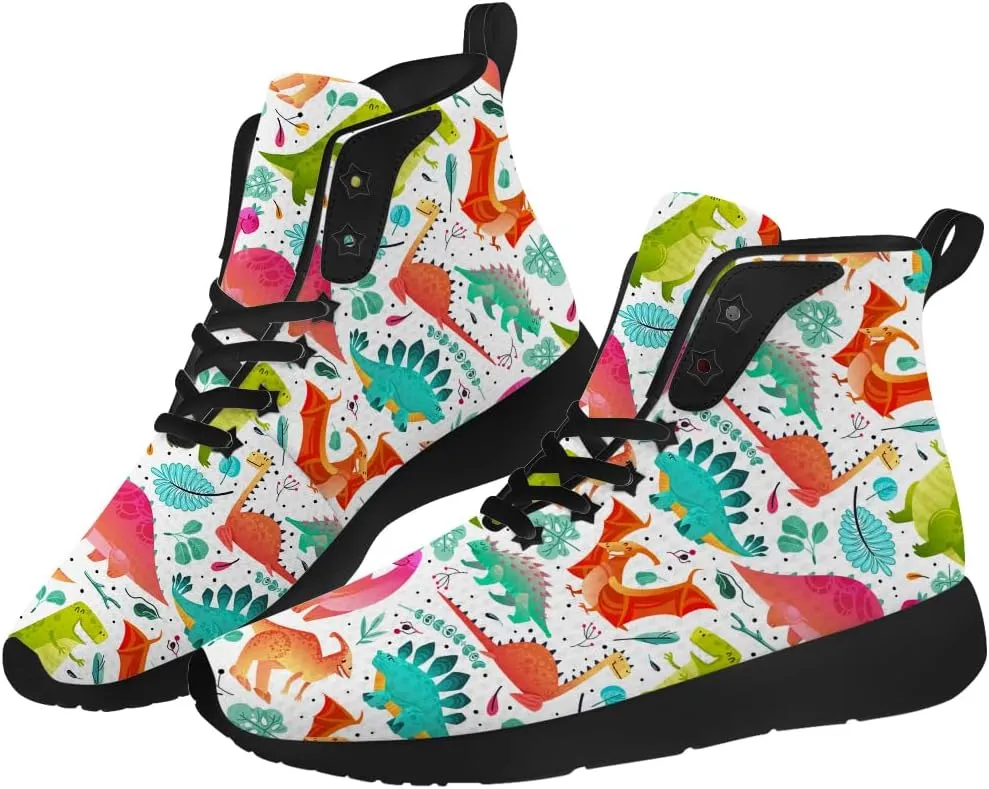 Dinosaur Shoes for Women Men High Top Sneakers High Top Shoes Gifts for Him Her