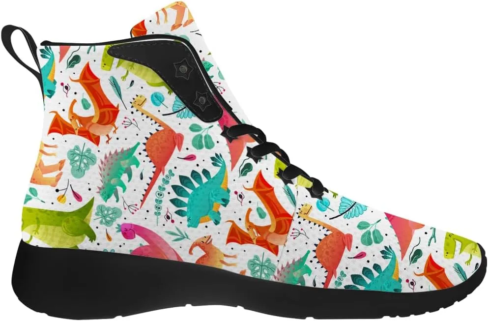Dinosaur Shoes for Women Men High Top Sneakers High Top Shoes Gifts for Him Her