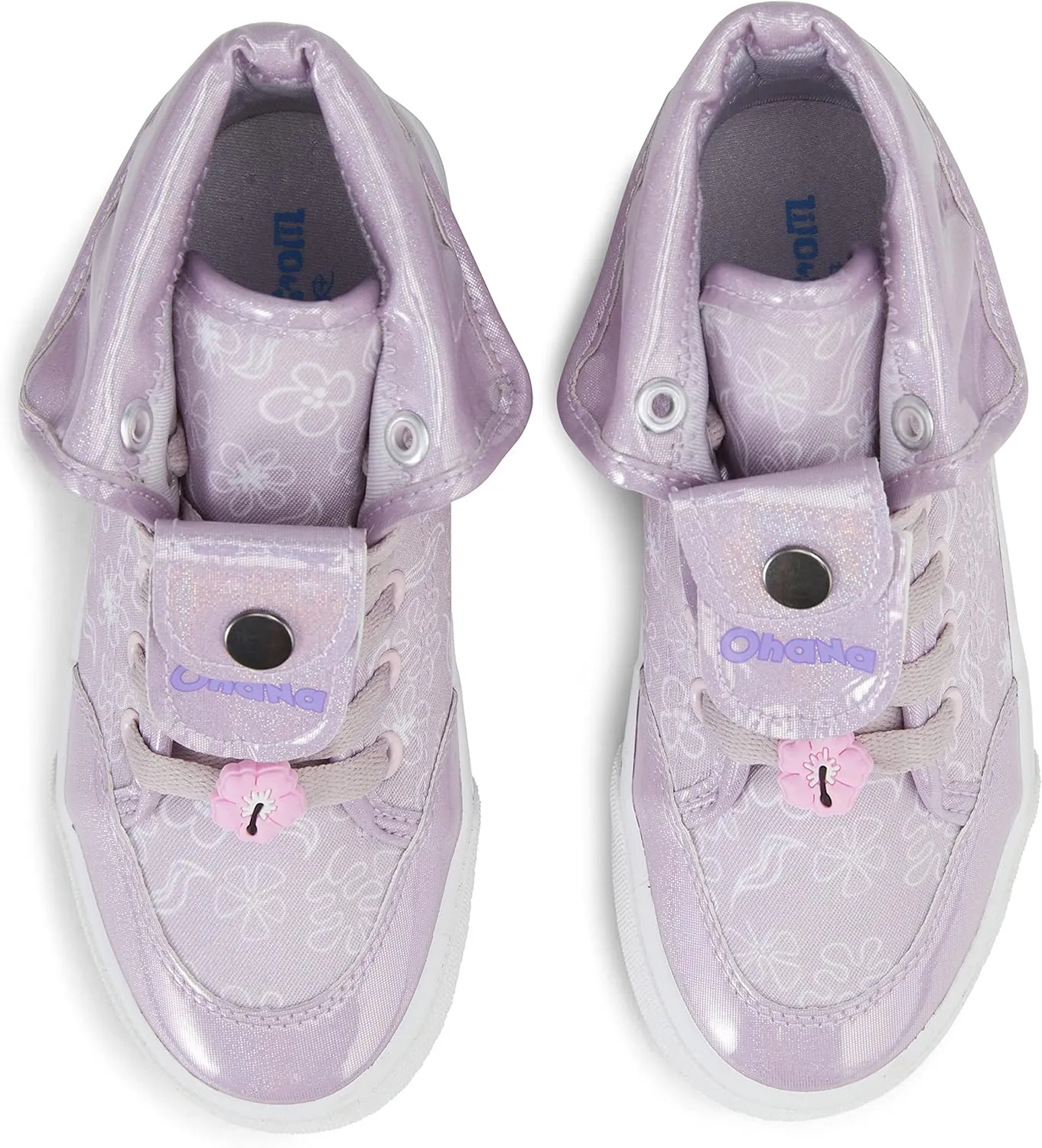 Disney Girls Lilo & Stitch Sneakers - Lilo and Stitch High Top Athletic Shoes - Lilo and Stitch High Top Lace Up Sneakers
