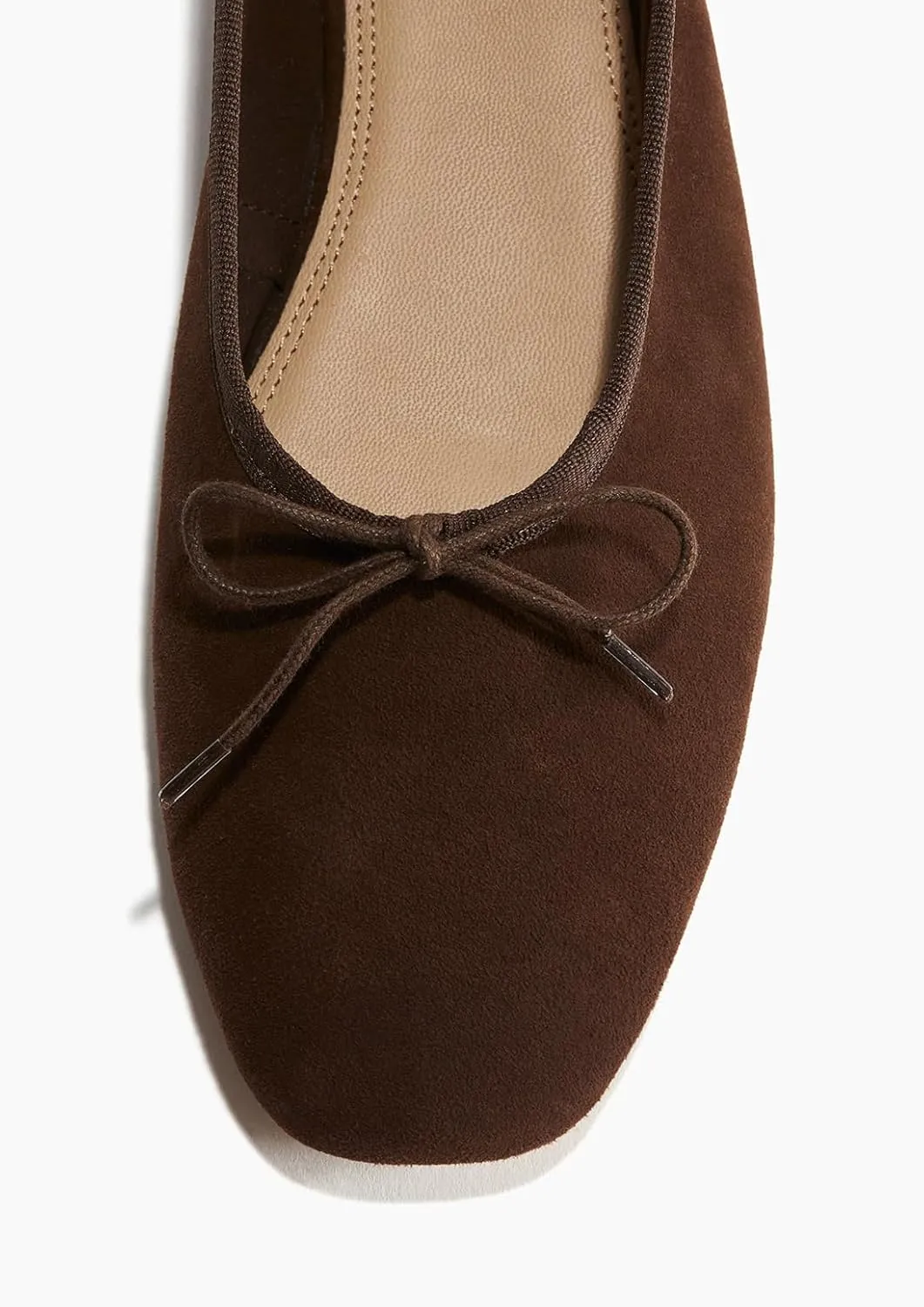 DOEYG Ballet Flats for Women Mary Janes Round Toe Low Heel Bowknot Elastic Straps Flats Shoes