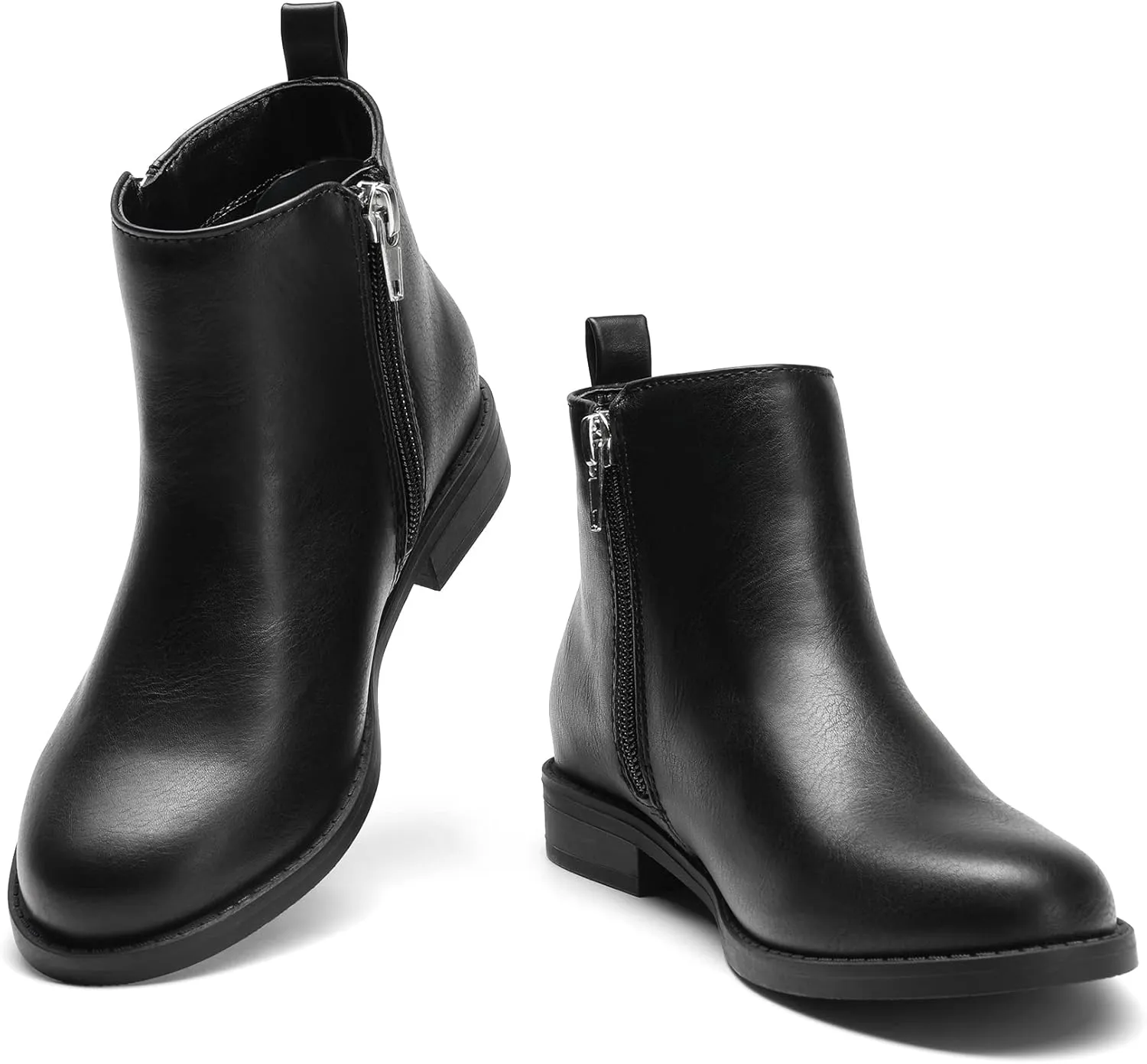 DREAM PAIRS Girls Ankle Boots with Side Zipper Low Heels Toddler/Little Kid/Big Kid