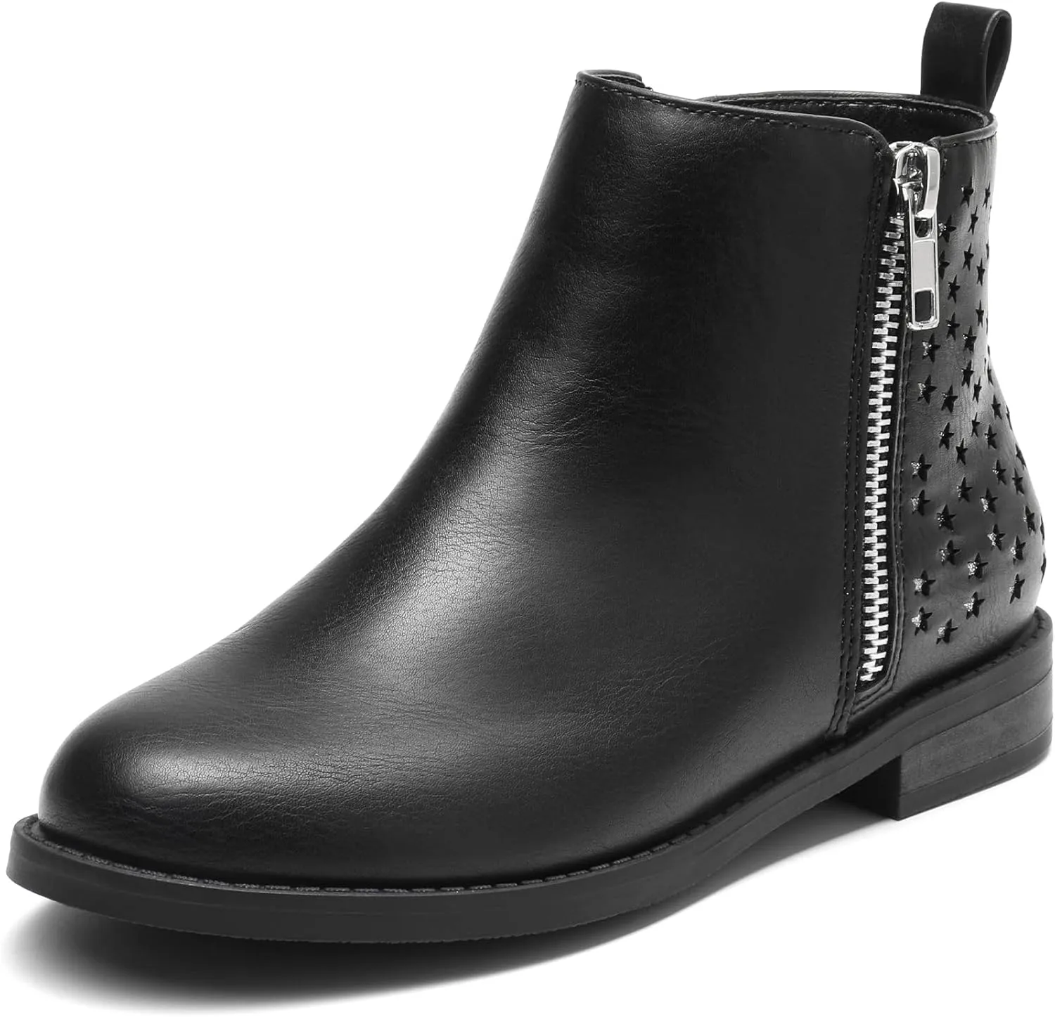 DREAM PAIRS Girls Ankle Boots with Side Zipper Low Heels Toddler/Little Kid/Big Kid