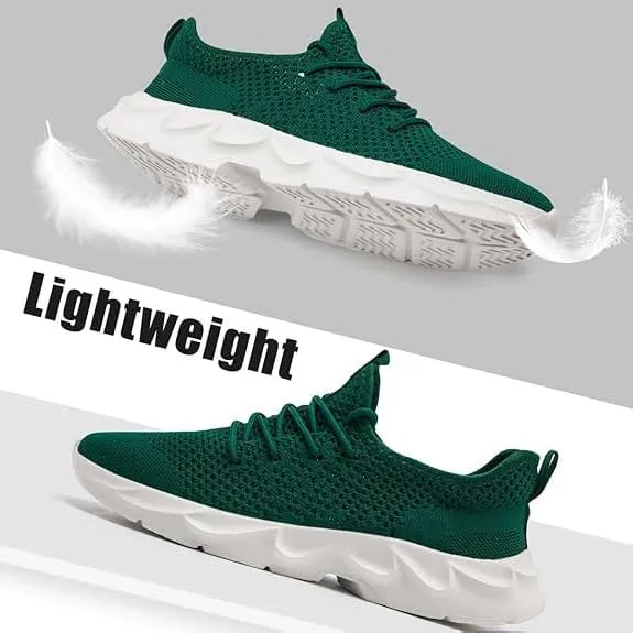 EGMPDA Men's Tennis Shoes Walking Lightweight Breathable Fashion Sneakers Non Slip Workout Gym Shoes for Running