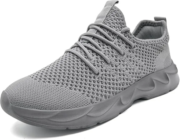EGMPDA Men's Tennis Shoes Walking Lightweight Breathable Fashion Sneakers Non Slip Workout Gym Shoes for Running
