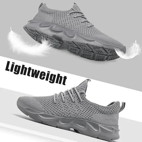 EGMPDA Men's Tennis Shoes Walking Lightweight Breathable Fashion Sneakers Non Slip Workout Gym Shoes for Running